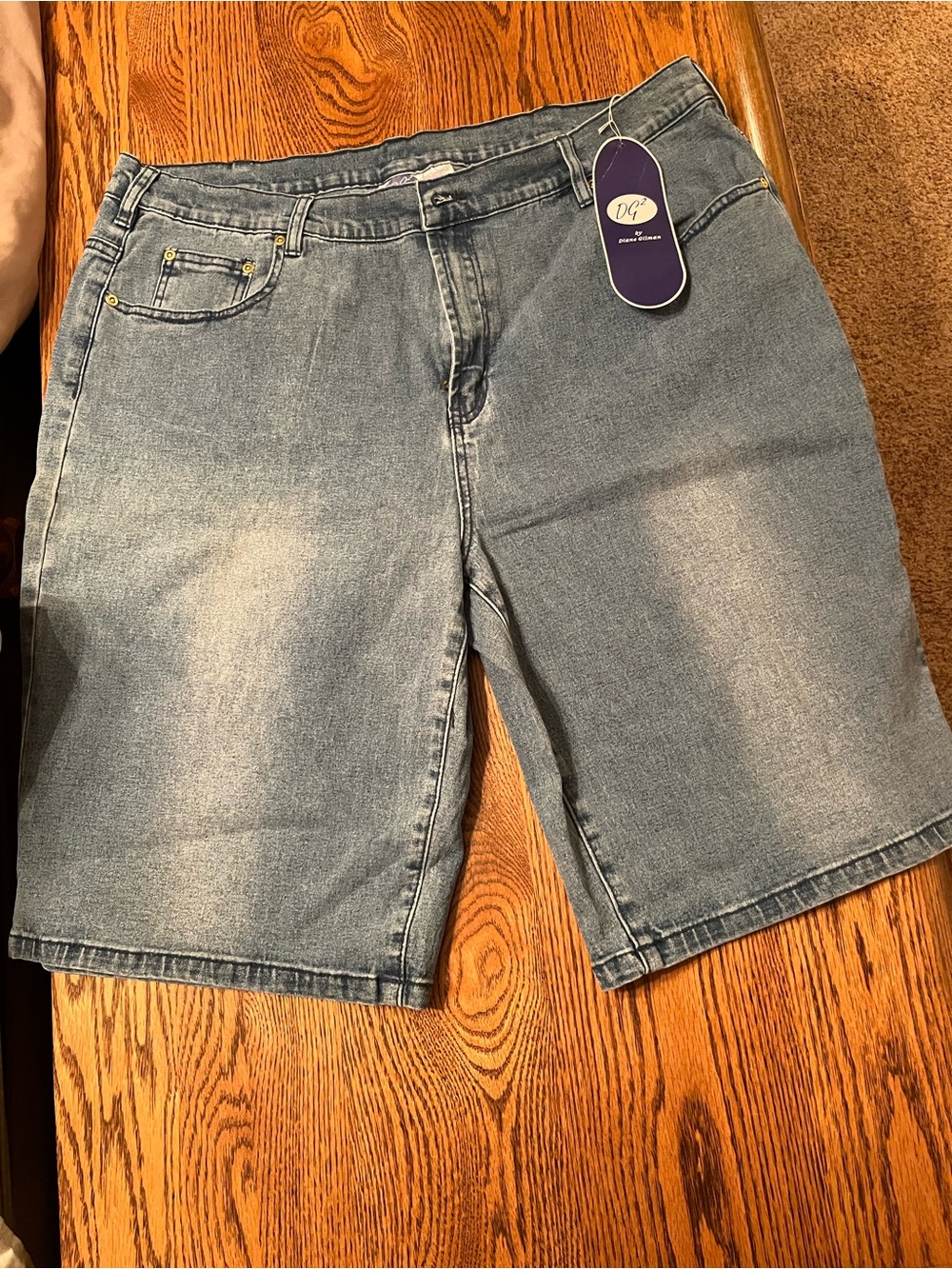 Diane Gilman Denim  Bermuda Shorts - Light Blue